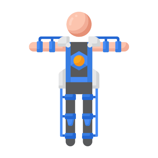 Exoskeleton electronics technology robotic icon