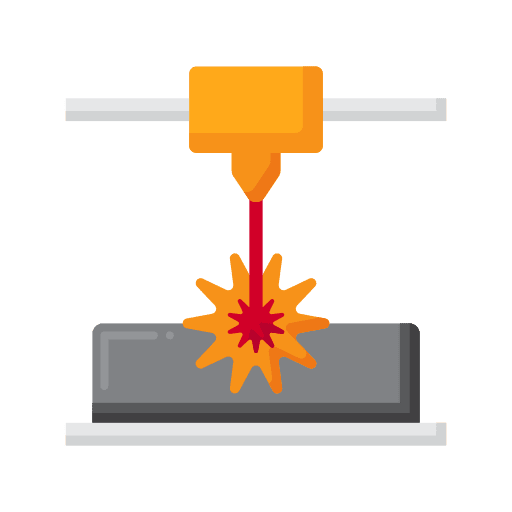 Laser direct 3d printer craft icon