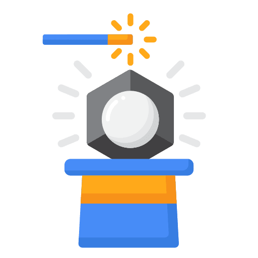 Magic creation imagination art and design magic hat icon