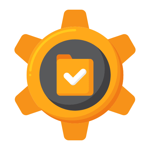 Processing management check folder icon