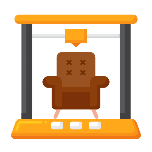 3d printing 3d printer 3d furniture electronics icon