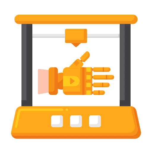 3d prosthetics 3d medical electronics hand icon