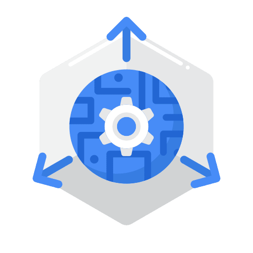 3d technology 3d technology configuration electronics icon