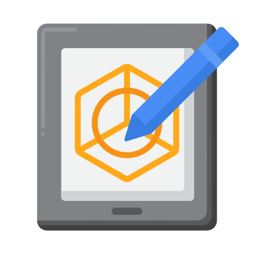 Drawing art and design drawing pen tablet icon