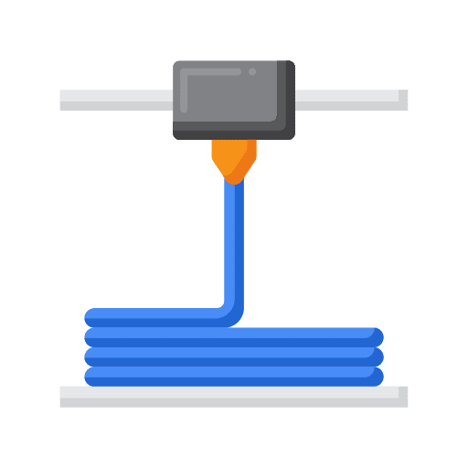 Fused 3d printing 3d printer plastic icon