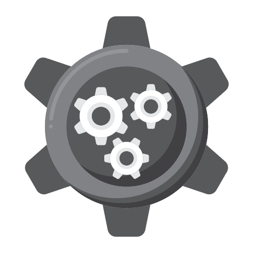 Machinery mechanism gear machinery icon
