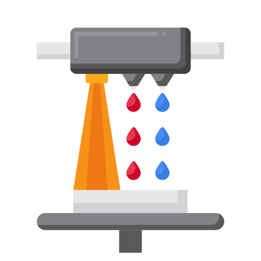 Materials production 3d printer materials icon