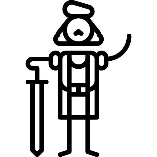 Lord moustache caucasian sword icon