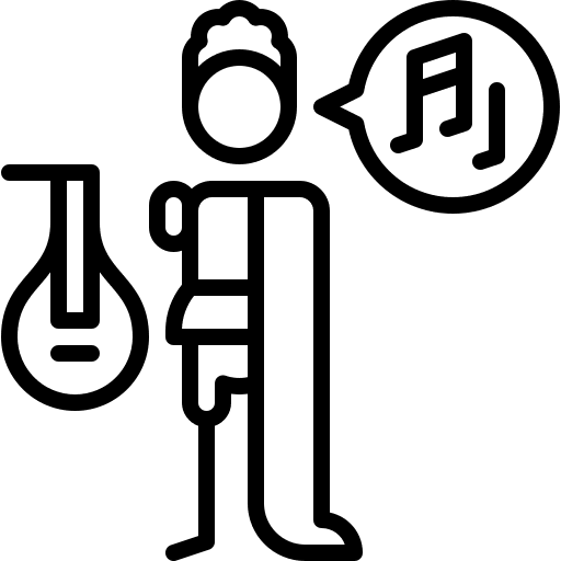 Troubadour medieval character people icon