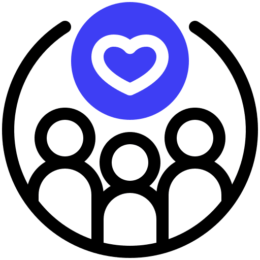 Friends user friendship group icon