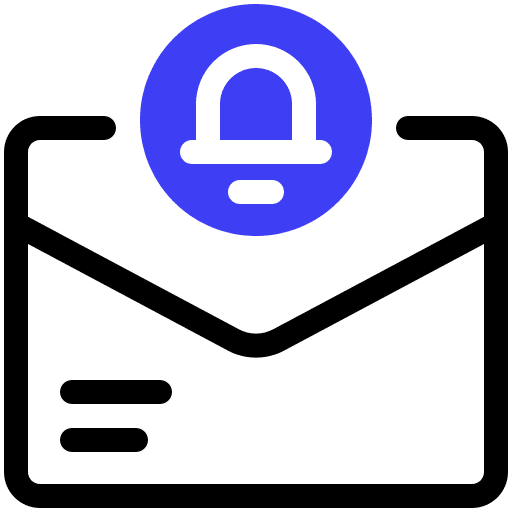 Mail interface message notification icon Mail interface message notification icon