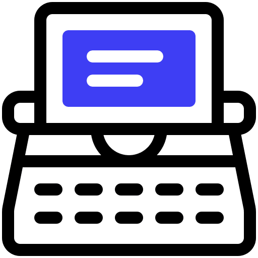 Typewriter machine type communications icon Typewriter machine type communications icon