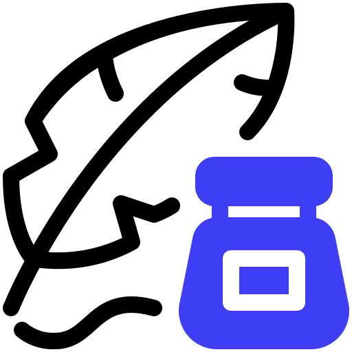 Writing quill write communications icon Writing quill write communications icon