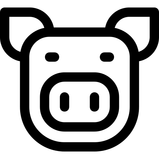 Pork mammal animals farm icon