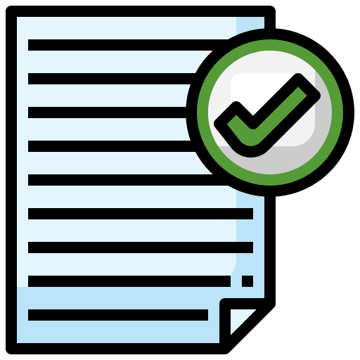 Document files and folders document completion icon