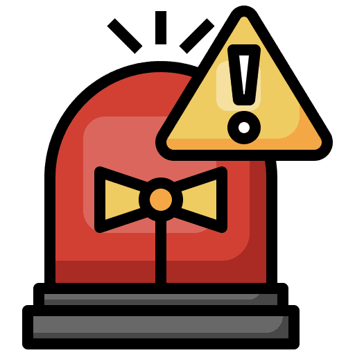 Siren alarm urgent light icon