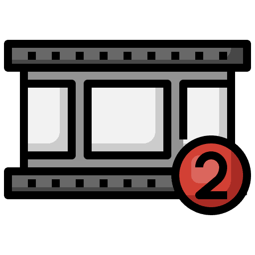 Video film reel alert multimedia option icon Video film reel alert multimedia option icon