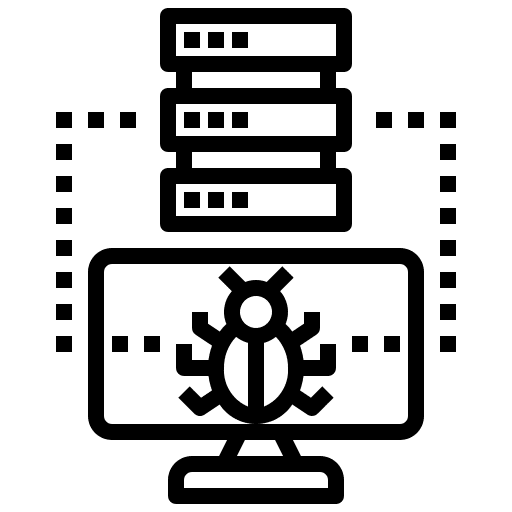 Server server security malware icon Server server security malware icon