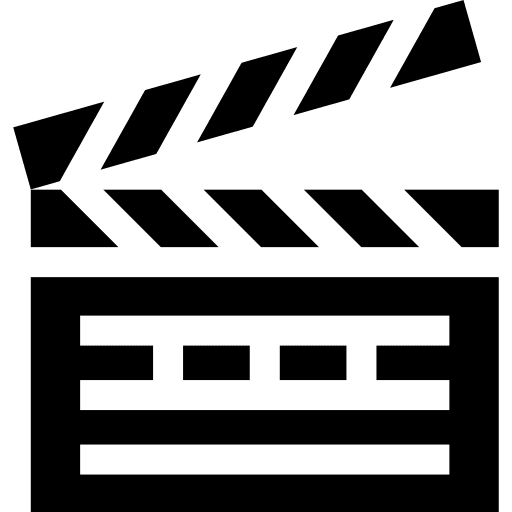 Clapperboard cinema video clapper icon