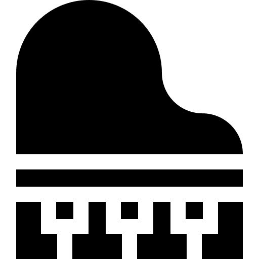 Grand piano orchestra music and multimedia musical instrument icon Grand piano orchestra music and multimedia musical instrument icon