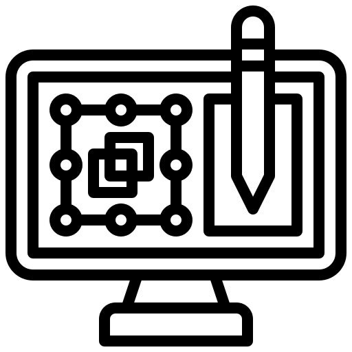 Graphic design editor art and design screen icon