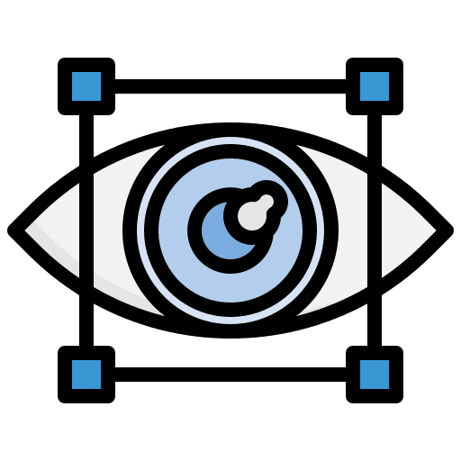 Vision optical art and design visualize icon