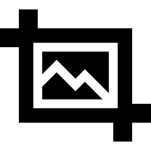 Crop image editing photo image icon