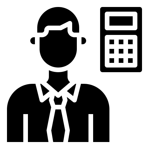 Accountant people businessman accountant icon