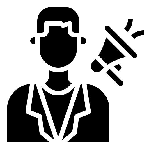 Marketing people job broadcast icon