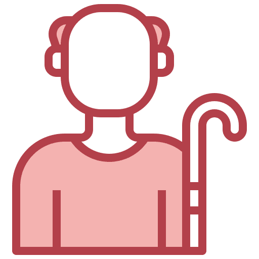 Pensioner profile old man professions and jobs icon