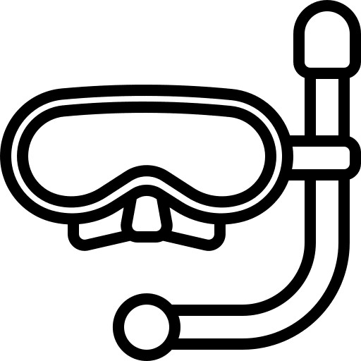 Snorkel sports and competition underwater sport equipment icon Snorkel sports and competition underwater sport equipment icon