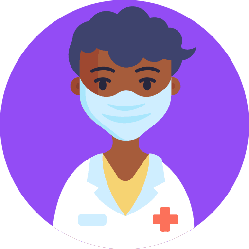 Doctor afro health care technician icon