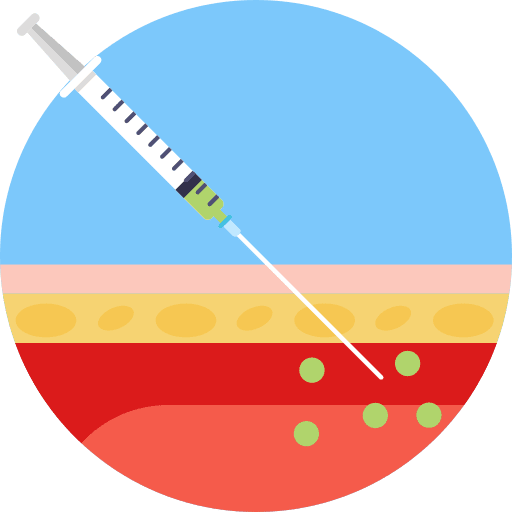 Injection healthcare and medical syringe vaccine icon