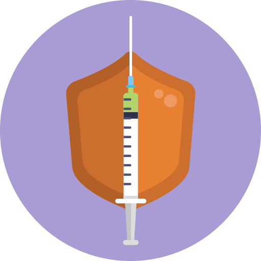 Injection syringe injection vaccine icon