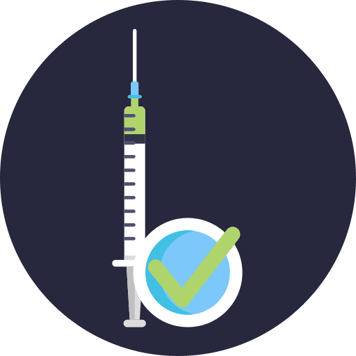 Injection check health care syringe icon