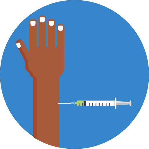 Injection healthcare and medical health care injection icon