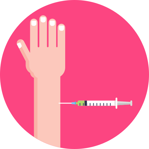Injection injection arm vaccine icon