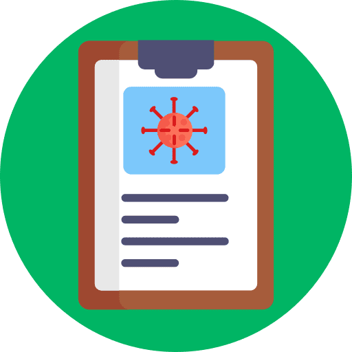 Medical record clipboard form history icon