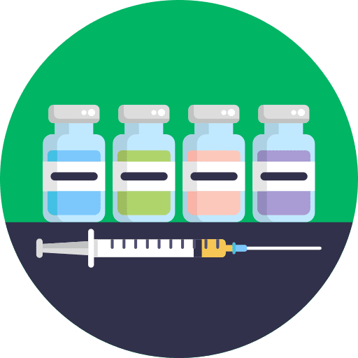 Medicine syringe health care vaccine icon