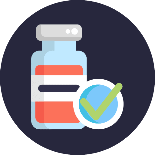 Vaccine healthcare and medical check medicine icon