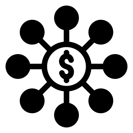 Dollar investment profit share icon Dollar investment profit share icon