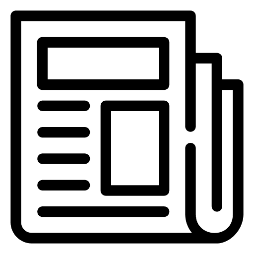 Newspaper news feed news admin communications icon Newspaper news feed news admin communications icon