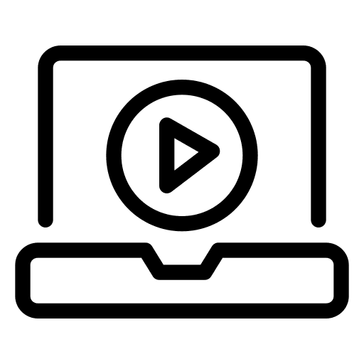 Video movie music and multimedia video player icon Video movie music and multimedia video player icon