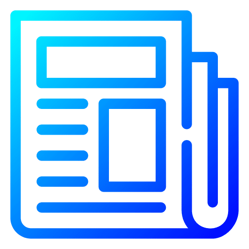 Newspaper news admin news feed communications icon Newspaper news admin news feed communications icon
