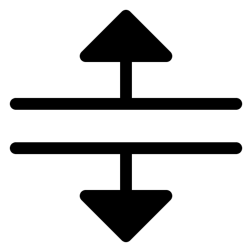 Split arrow split up down icon