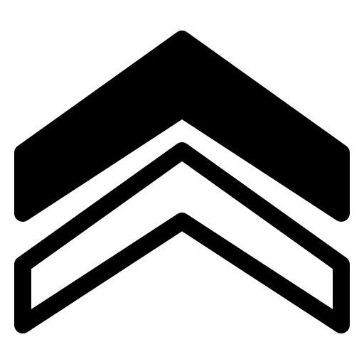 Arrow up arrow chevron insignia icon