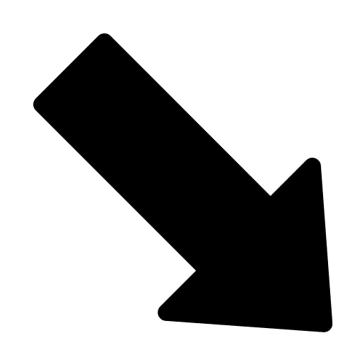 Arrow right down pointer down right arrow icon