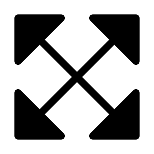 Maximize expand arrows sign icon