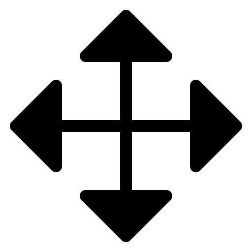 Move four arrows move move selector icon