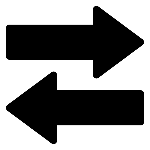 Transfer transfer left arrows icon